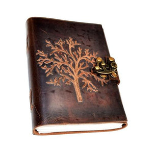 Tree Leather Blank Book W- Latch