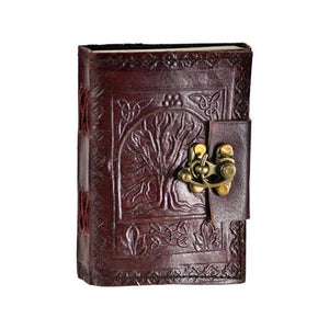 Tree Of Life Leather Blank Journal W- Latch