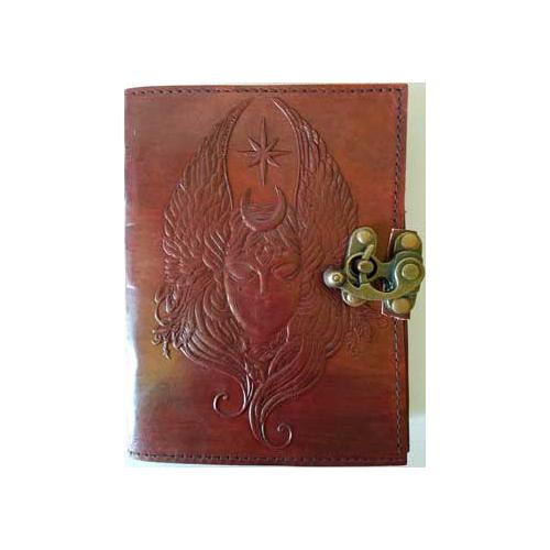 Moon Goddess Leather Blank Book W- Latch