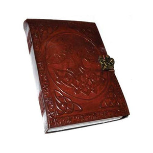 Tree Of Life Leather Blank Book W- Latch
