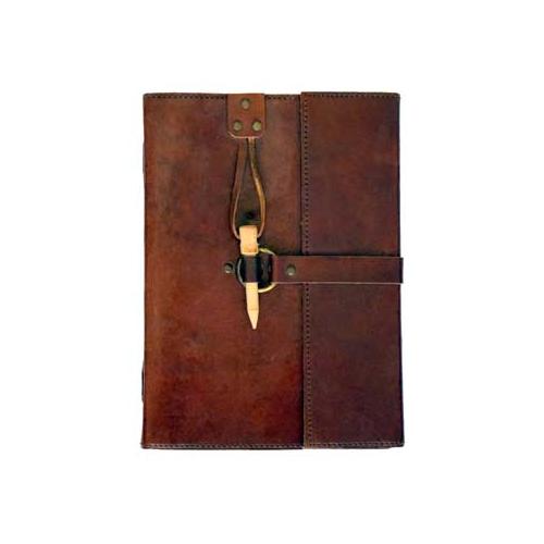 Leather Blank Book W- Peg Closure