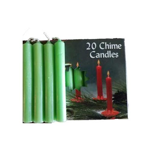 1-2" Apple Green Chime Candle 20 Pack