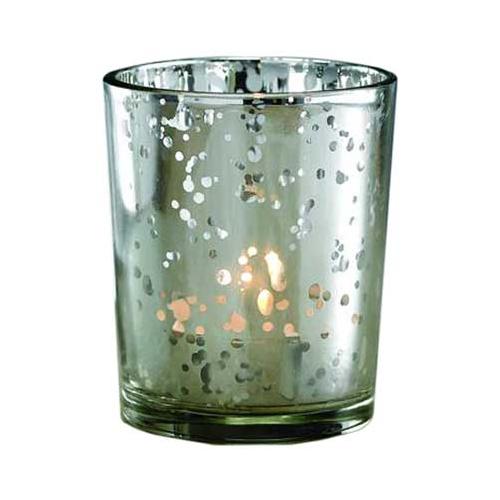 Silver Glass Votive Holder