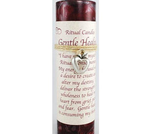 Gentle Healing Pillar Candle With Ritual Necklace