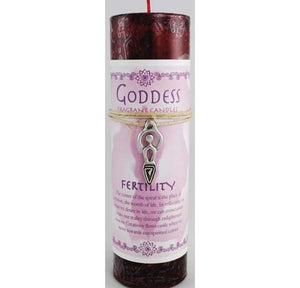 Fertility Pillar Candle With Goddess Necklace