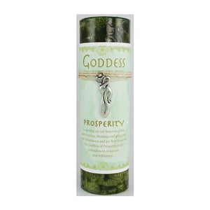 Prosperity Pillar Candle With Goddess Necklace