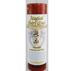 Wealth Pillar Candle With Fairy Dust Necklace