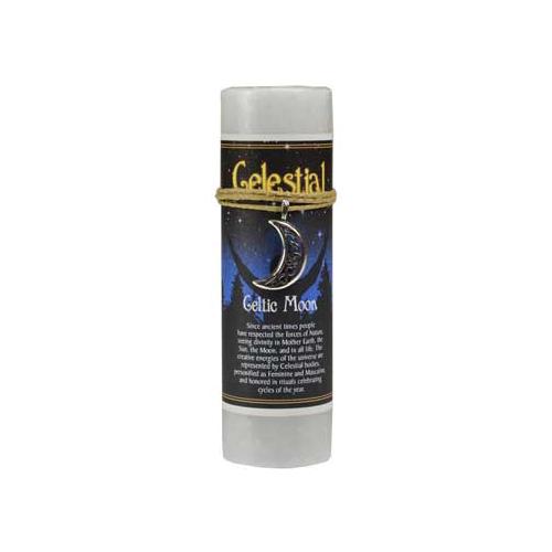 Celtic Moon Pillar Candle With Ritual Necklace