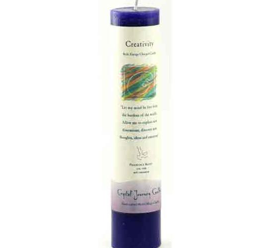 Creativity Reiki Charged Pillar Candle