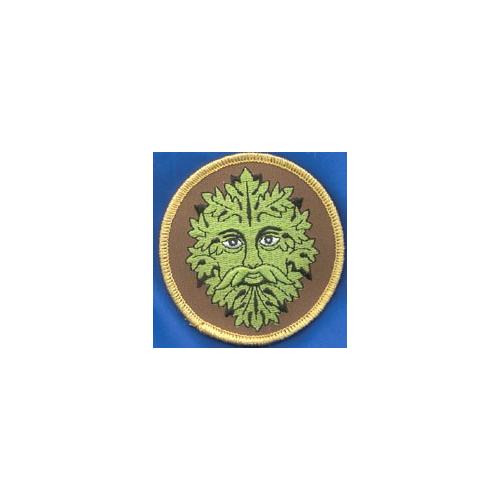 Green Man Iron-on Patch 3"