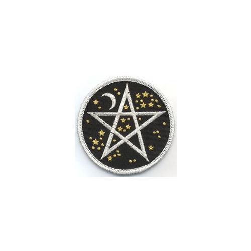 Starry Pentagram Iron-on Patch 3"