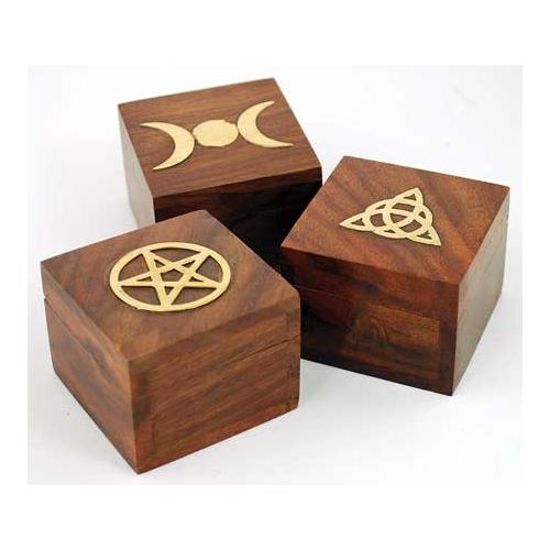 Brass Inlaid Box (various Designs)