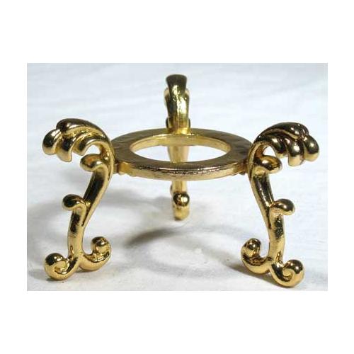 Gold Plated Flower Gazing Ball Stand