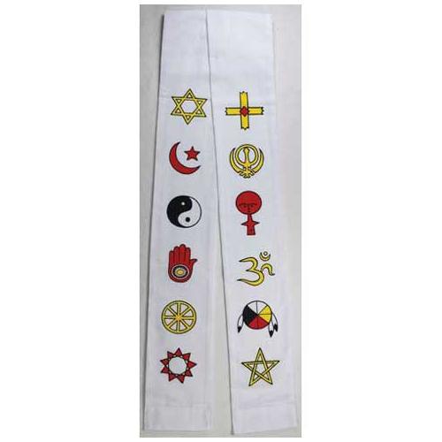 Interfaith Minister's Stole White