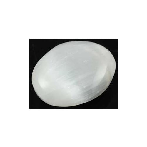 White Selenite Oval  2"
