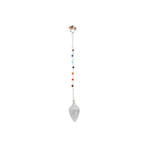 Selenite 7 Chakra Pendulum