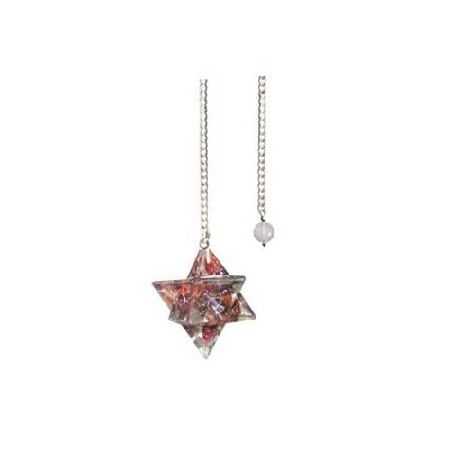Merkaba Garnet Orgone Pendulum