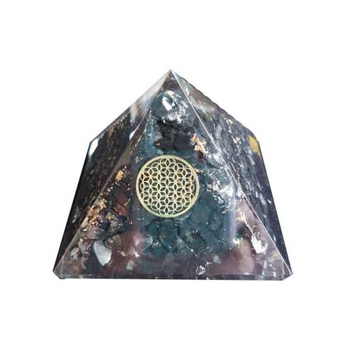 70mm Orgone Shungite & Flower Pyramid