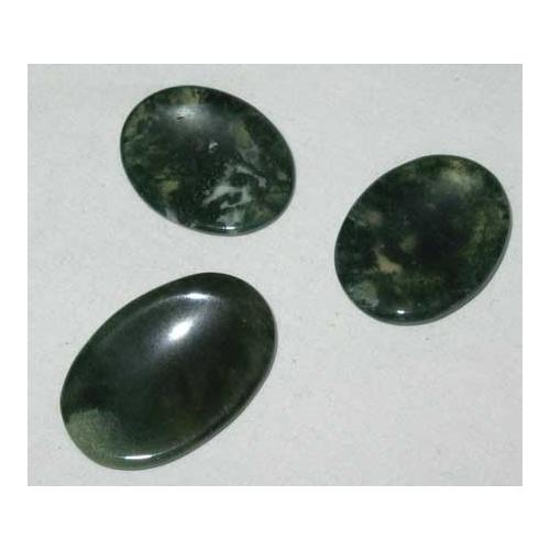 Moss Agate Worry Stone