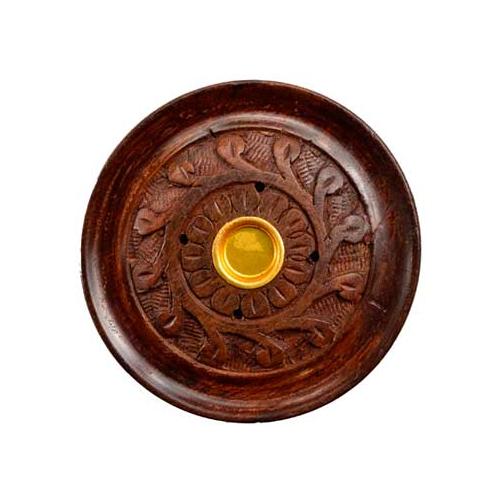 3 3-4" Wood Carved Stick- Cone Burner