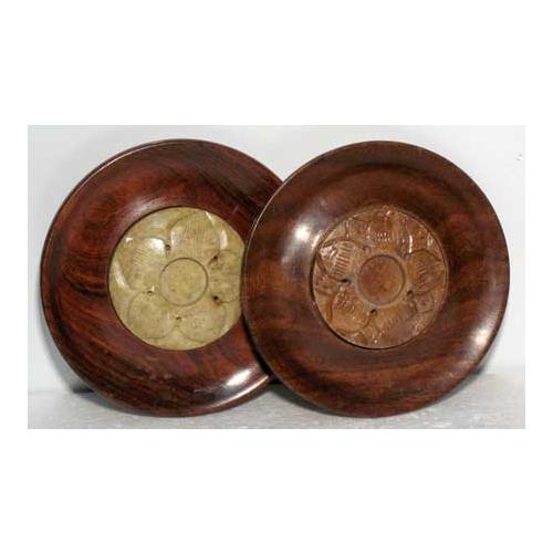 Wood And Soapstone Incense Burner