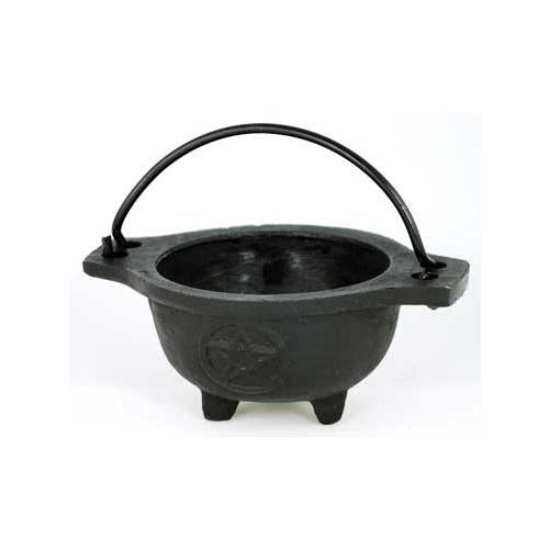 Pentagram Cast Iron Cauldron 3 1-2"