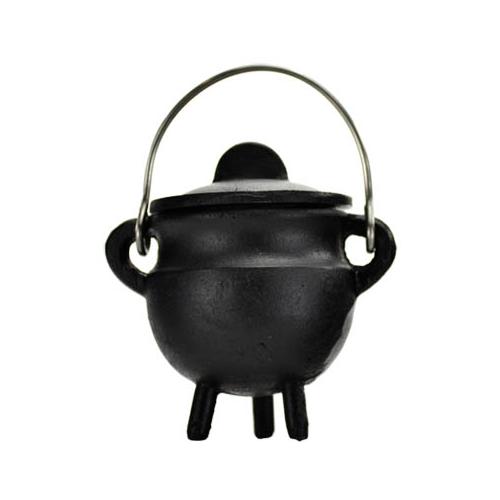 Plain Cast Iron Cauldron  W- Lid 2 3-4"
