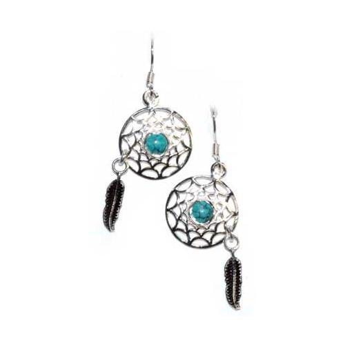 Dreamcatcher Turquoise Earrings