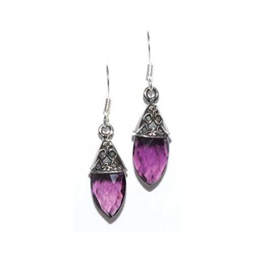 Teardrop Amethyst Earrings