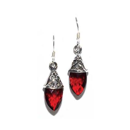 Teardrop Garnet Earrings