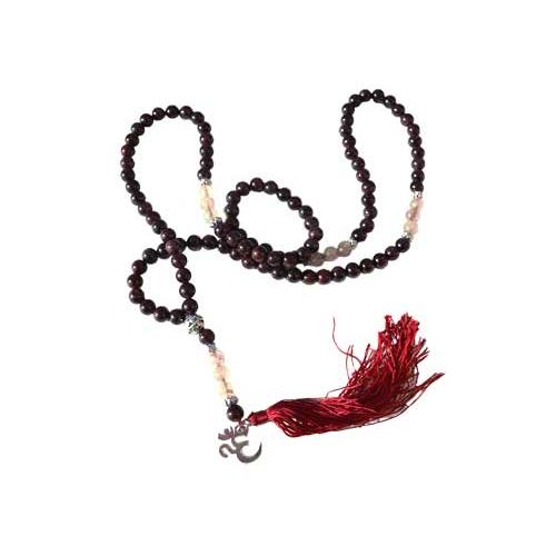 Garnet & Rultilated Quartz Mala