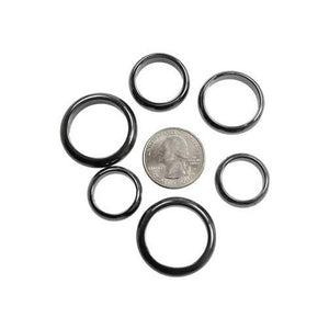 6mm Rounded Hematite Rings (50-bag)