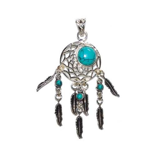 Dreamcatcher Turquoise Pendant