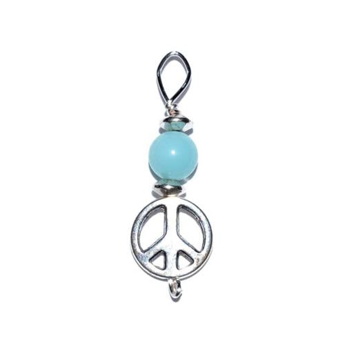 Peace Pendant With Amazonite Bead