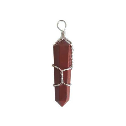 Wire Wrapped Red Jasper Point