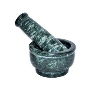 4" Green Marble Mortar And Pestle Set