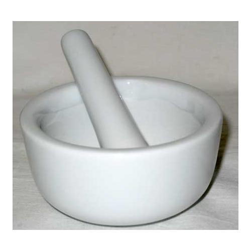 White Ceramic Mortar And Pestle Set
