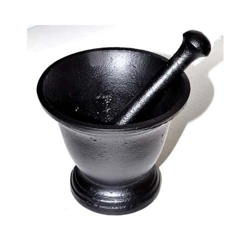 4 1-4" Cast Iron Mortar And Pestle Set