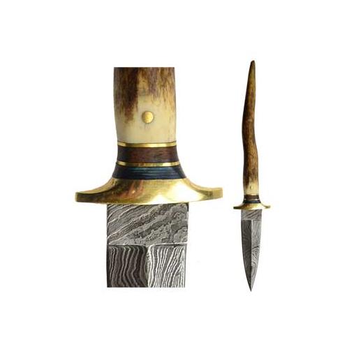 Bone Damascus Athame