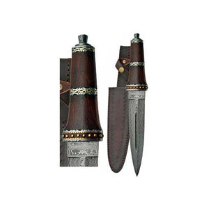 Dirk Wod Damascus Athame 13 3-4"