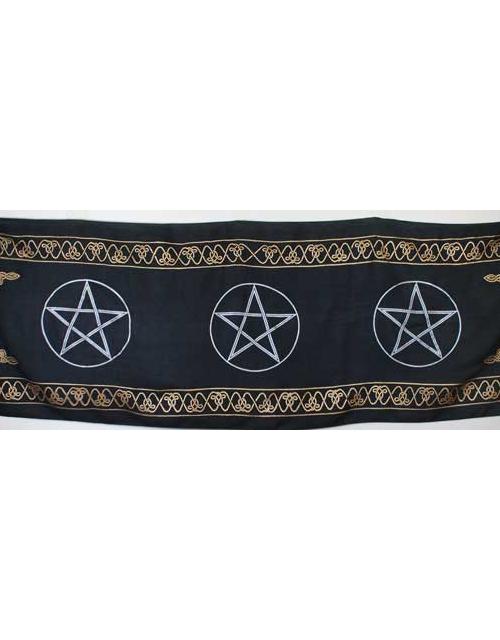 Three Pentagram Altar Cloth 21" X 72"