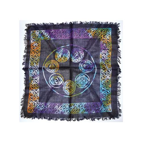 18"x18" 7 Chakra Altar Cloth