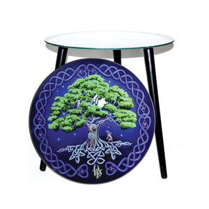 15 1-2" Dia Tree Of Life Glass Altar Table