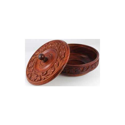 Wooden Ritual Bowl W- Lid