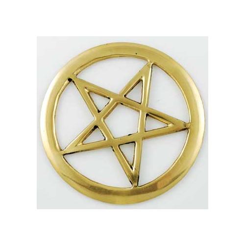 Brass Cut-out Pentagram 3"