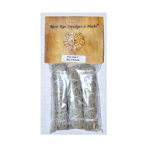 Blue Sage Smudge Stick 3pk 4"