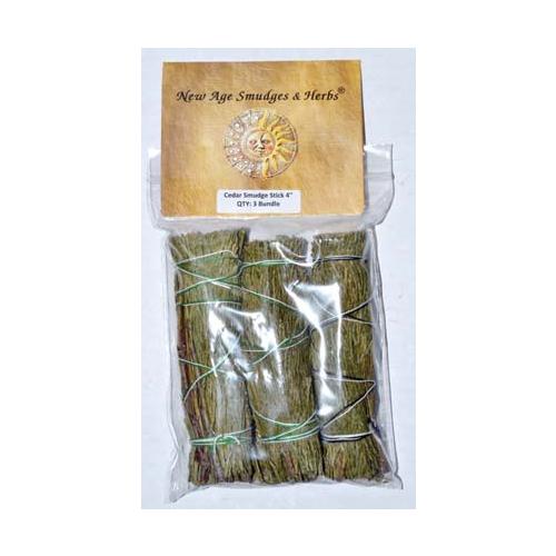 Cedar Smudge Stick 3-pack 4"