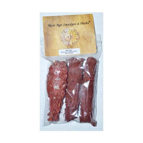 White Sage Dragon's Blood Sage Smudge Stick 3-pack 4"
