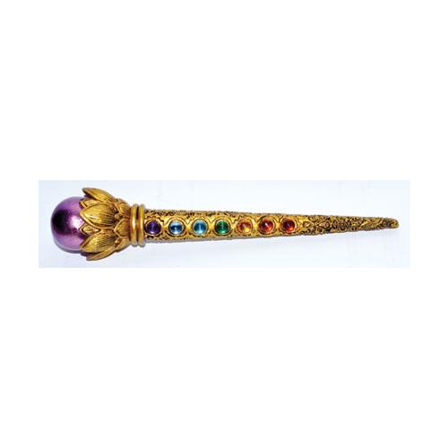 8 1-2" Ball & Chakra Stones Wand