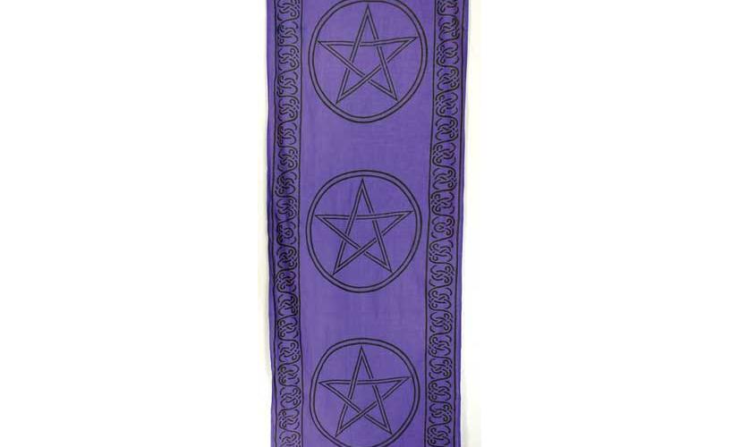 Three Pentagrams Curtain Pair 18" X 72"